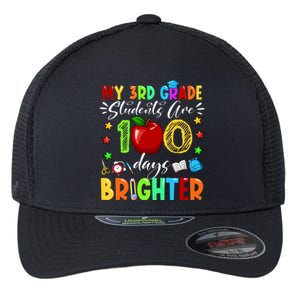 3rd Grade Teacher 100th Day Of School 100 Days Brighter Gift Flexfit Unipanel Trucker Cap