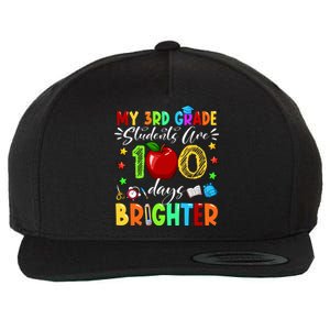 3rd Grade Teacher 100th Day Of School 100 Days Brighter Gift Wool Snapback Cap