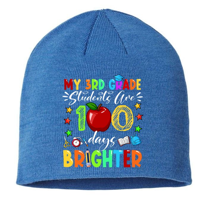 3rd Grade Teacher 100th Day Of School 100 Days Brighter Gift Sustainable Beanie