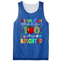 3rd Grade Teacher 100th Day Of School 100 Days Brighter Gift Mesh Reversible Basketball Jersey Tank