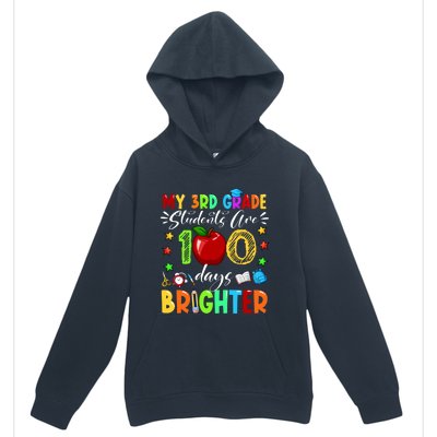 3rd Grade Teacher 100th Day Of School 100 Days Brighter Gift Urban Pullover Hoodie