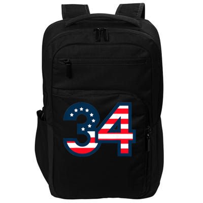 34 Guilty Trial Judge Usa Flag Impact Tech Backpack