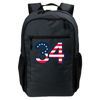 34 Guilty Trial Judge Usa Flag Daily Commute Backpack