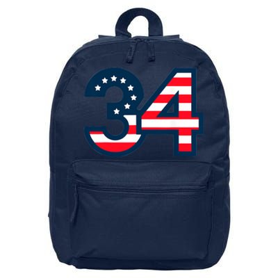 34 Guilty Trial Judge Usa Flag 16 in Basic Backpack