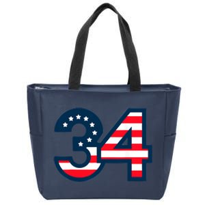 34 Guilty Trial Judge Usa Flag Zip Tote Bag