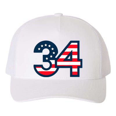 34 Guilty Trial Judge Usa Flag Yupoong Adult 5-Panel Trucker Hat