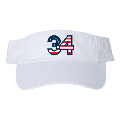 34 Guilty Trial Judge Usa Flag Valucap Bio-Washed Visor