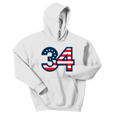 34 Guilty Trial Judge Usa Flag Kids Hoodie