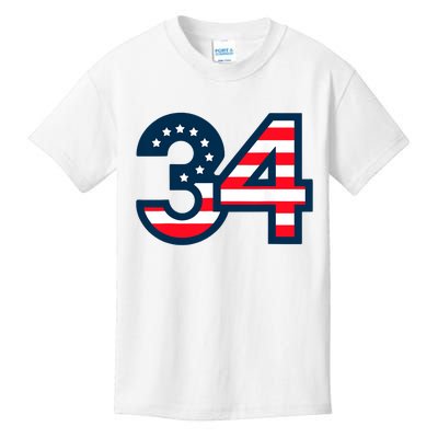 34 Guilty Trial Judge Usa Flag Kids T-Shirt