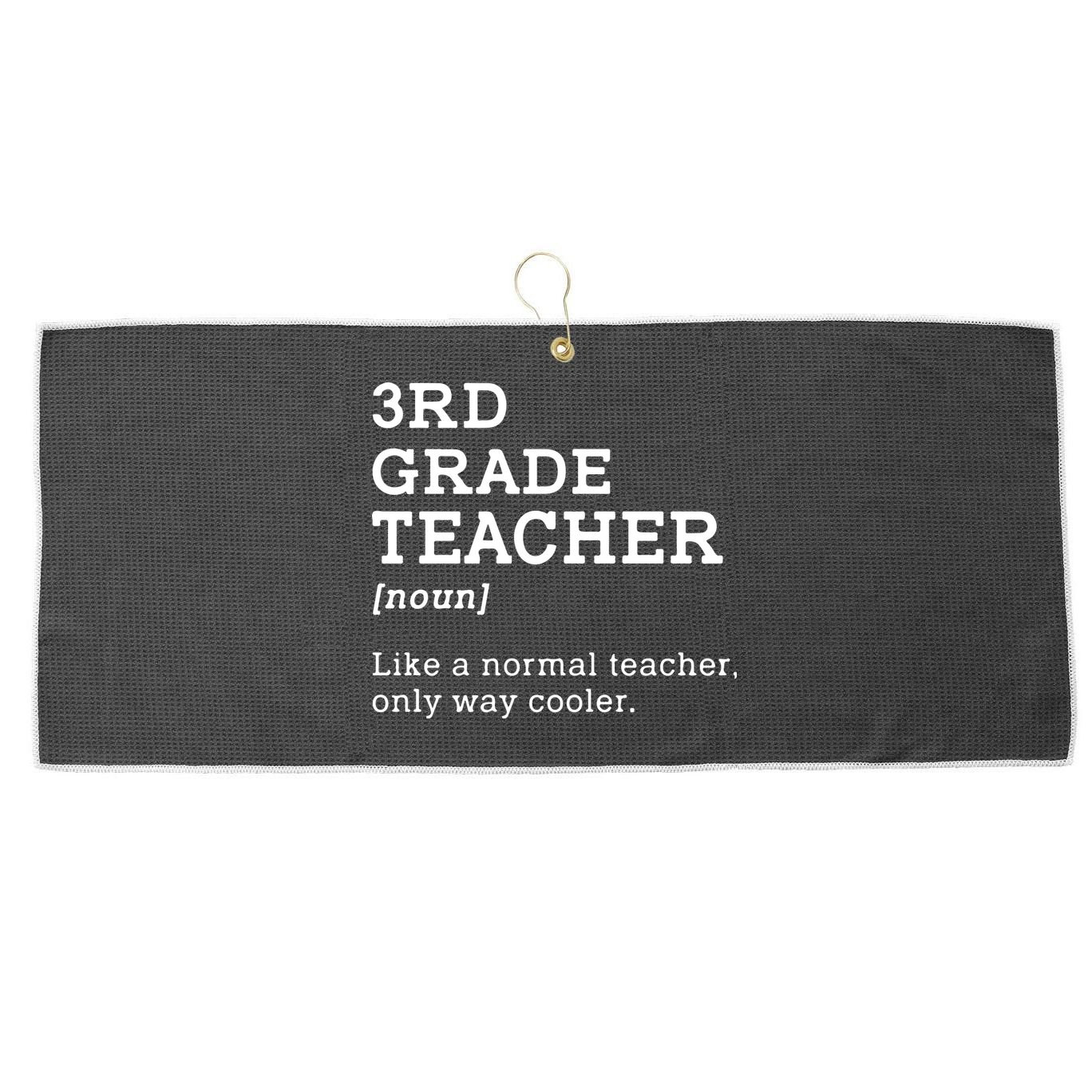 3rd Grade Teacher Idea For Third Grade Teacher Gift Large Microfiber Waffle Golf Towel