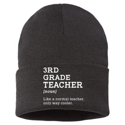 3rd Grade Teacher Idea For Third Grade Teacher Gift Sustainable Knit Beanie