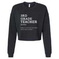 3rd Grade Teacher Idea For Third Grade Teacher Gift Cropped Pullover Crew