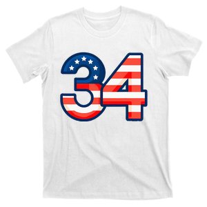 34 Guilty Trial Judge Usa Flag T-Shirt