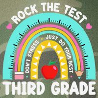 3rd Grade Teacher Rock The Test Day Third Grade Testing Day Legacy Tie Dye Trucker Hat
