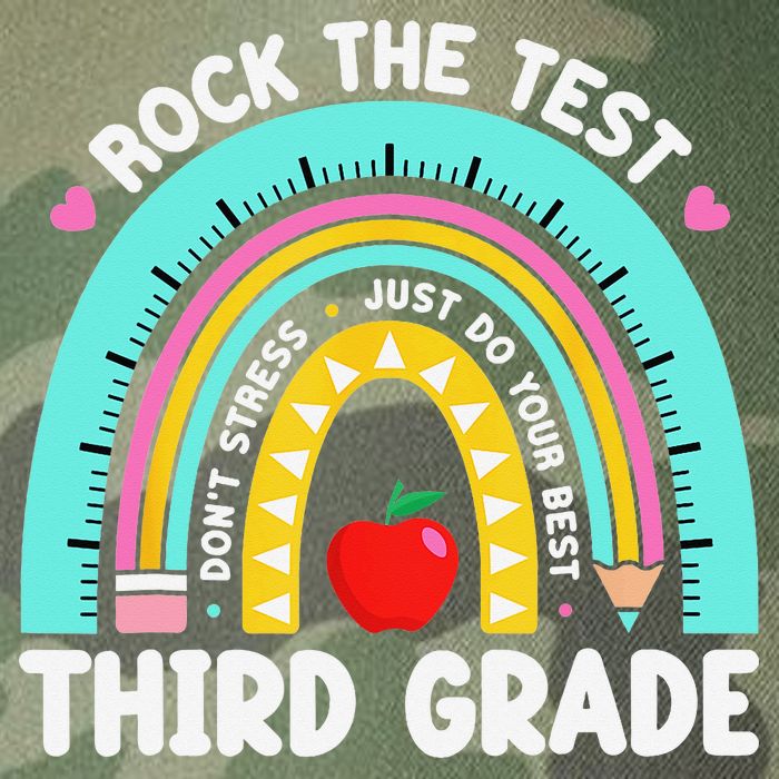 3rd Grade Teacher Rock The Test Day Third Grade Testing Day Legacy Tie Dye Trucker Hat