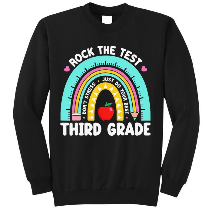 3rd Grade Teacher Rock The Test Day Third Grade Testing Day Sweatshirt