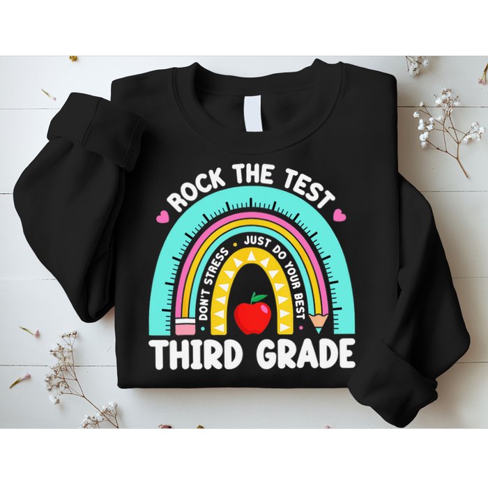 3rd Grade Teacher Rock The Test Day Third Grade Testing Day Sweatshirt