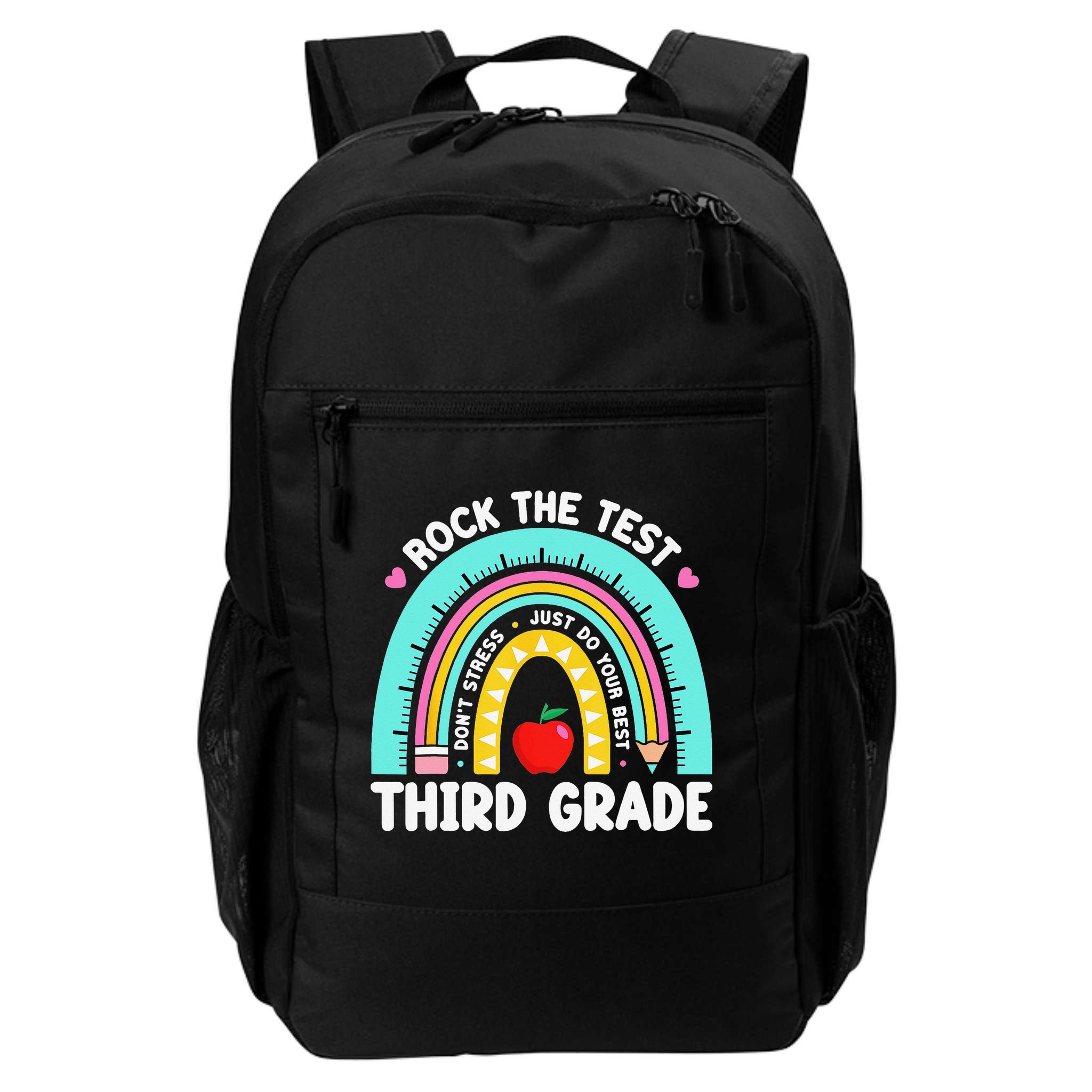 3rd Grade Teacher Rock The Test Day Third Grade Testing Day Backpack