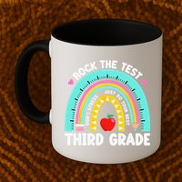 3rd Grade Teacher Rock The Test Day Third Grade Testing Day Mug