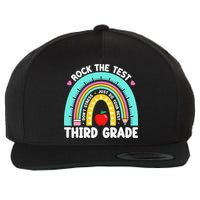 3rd Grade Teacher Rock The Test Day Third Grade Testing Day Wool Snapback Cap