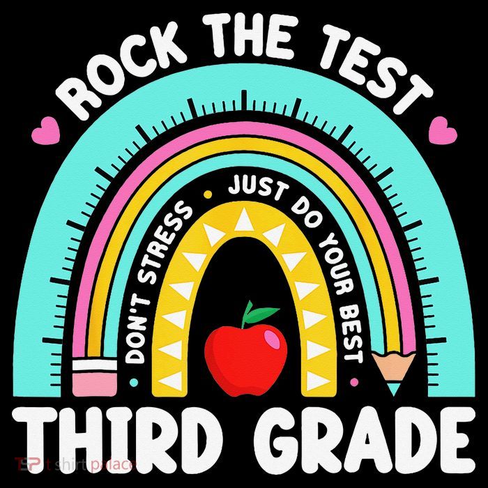 3rd Grade Teacher Rock The Test Day Third Grade Testing Day Zip Tote Bag