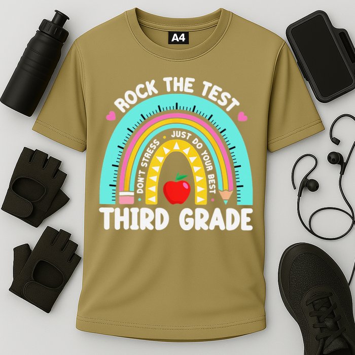 3rd Grade Teacher Rock The Test Day Third Grade Testing Day Performance Shirt