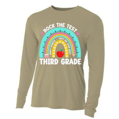 3rd Grade Teacher Rock The Test Day Third Grade Testing Day Cooling Performance Long Sleeve Crew