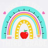 3rd Grade Teacher Rock The Test Day Third Grade Testing Day Garment-Dyed Sweatshirt