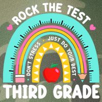 3rd Grade Teacher Rock The Test Day Third Grade Testing Day  Legacy Tie Dye Trucker Hat