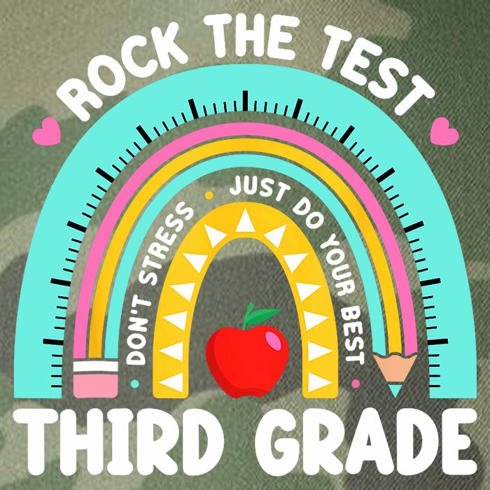 3rd Grade Teacher Rock The Test Day Third Grade Testing Day  Legacy Tie Dye Trucker Hat