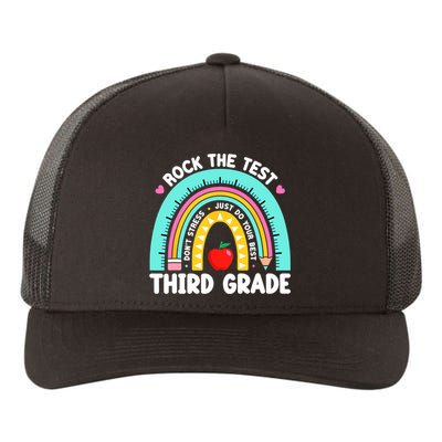 3rd Grade Teacher Rock The Test Day Third Grade Testing Day  Yupoong Adult 5-Panel Trucker Hat