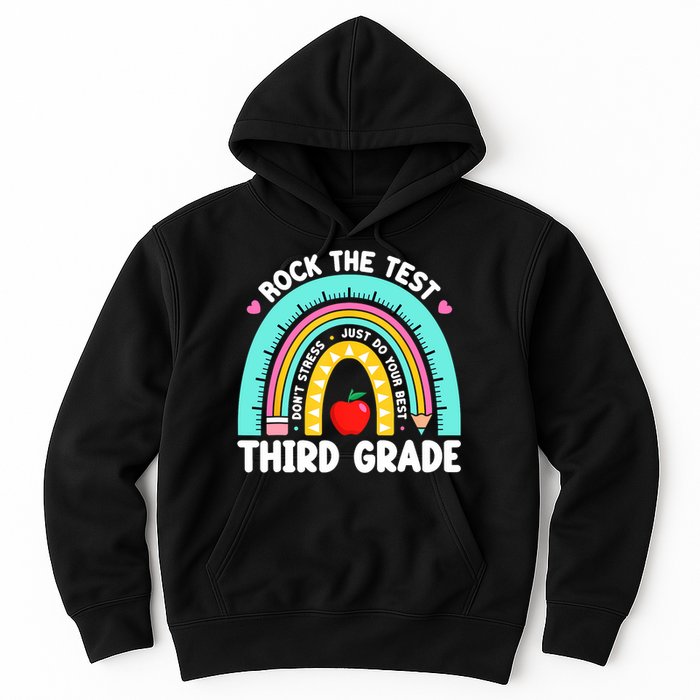 3rd Grade Teacher Rock The Test Day Third Grade Testing Day  Hoodie
