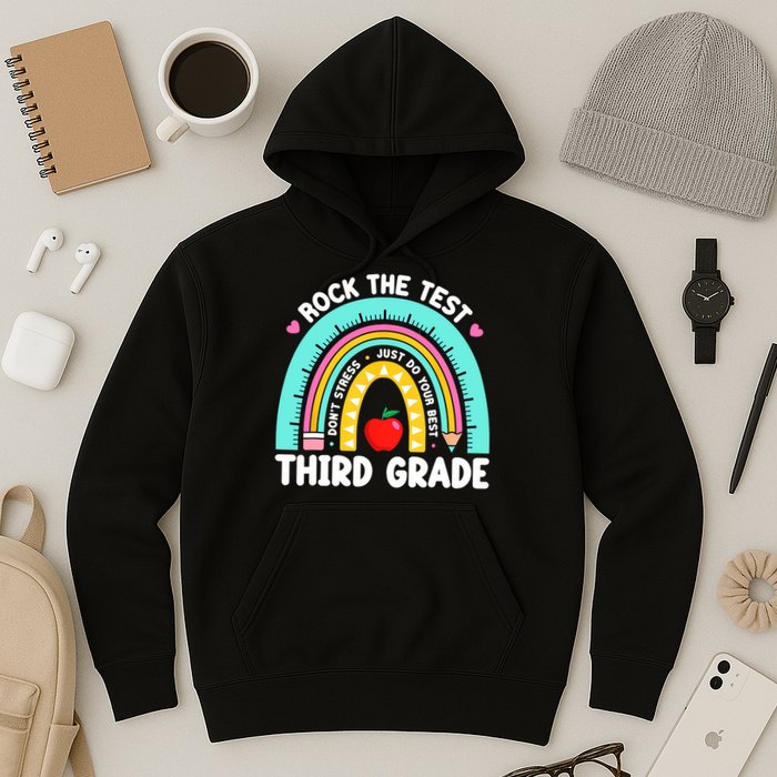 3rd Grade Teacher Rock The Test Day Third Grade Testing Day  Hoodie