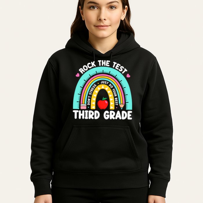 3rd Grade Teacher Rock The Test Day Third Grade Testing Day  Hoodie