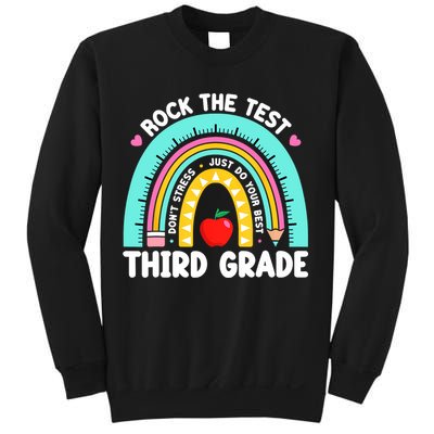 3rd Grade Teacher Rock The Test Day Third Grade Testing Day  Sweatshirt