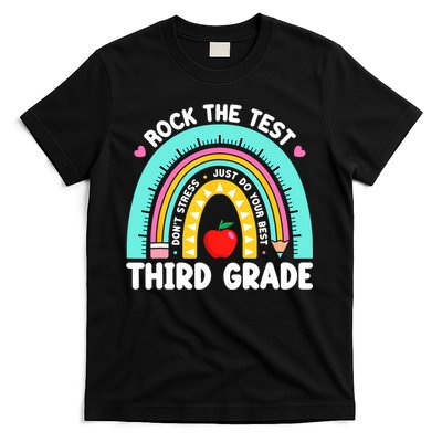3rd Grade Teacher Rock The Test Day Third Grade Testing Day  T-Shirt