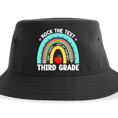 3rd Grade Teacher Rock The Test Day Third Grade Testing Day  Sustainable Bucket Hat