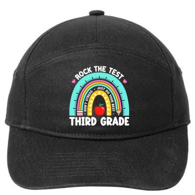 3rd Grade Teacher Rock The Test Day Third Grade Testing Day  7-Panel Snapback Hat
