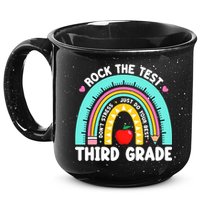 3rd Grade Teacher Rock The Test Day Third Grade Testing Day  15oz Campfire Ceramic Mug
