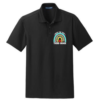 3rd Grade Teacher Rock The Test Day Third Grade Testing Day  Dry Zone Grid Polo