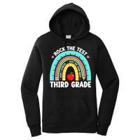 3rd Grade Teacher Rock The Test Day Third Grade Testing Day  Women's Pullover Hoodie