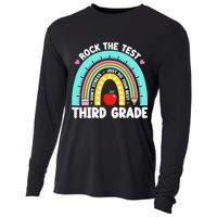 3rd Grade Teacher Rock The Test Day Third Grade Testing Day  Cooling Performance Long Sleeve Crew