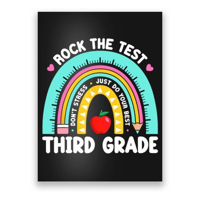 3rd Grade Teacher Rock The Test Day Third Grade Testing Day  Poster