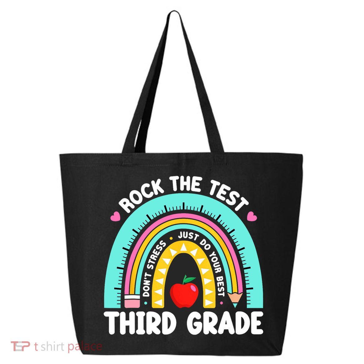 3rd Grade Teacher Rock The Test Day Third Grade Testing Day  25L Jumbo Tote