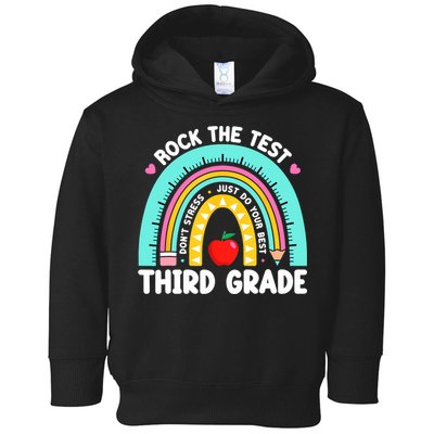 3rd Grade Teacher Rock The Test Day Third Grade Testing Day  Toddler Hoodie