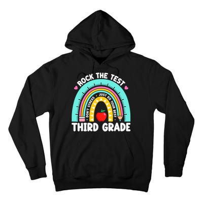 3rd Grade Teacher Rock The Test Day Third Grade Testing Day  Tall Hoodie