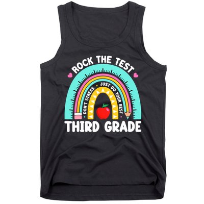 3rd Grade Teacher Rock The Test Day Third Grade Testing Day  Tank Top