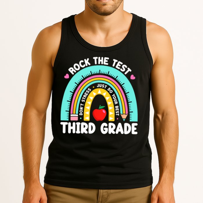 3rd Grade Teacher Rock The Test Day Third Grade Testing Day  Tank Top