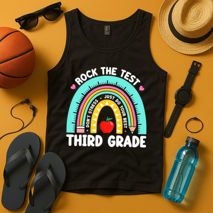 3rd Grade Teacher Rock The Test Day Third Grade Testing Day  Tank Top