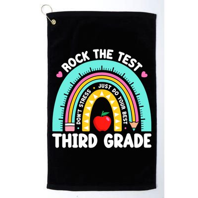 3rd Grade Teacher Rock The Test Day Third Grade Testing Day  Golf Towel
